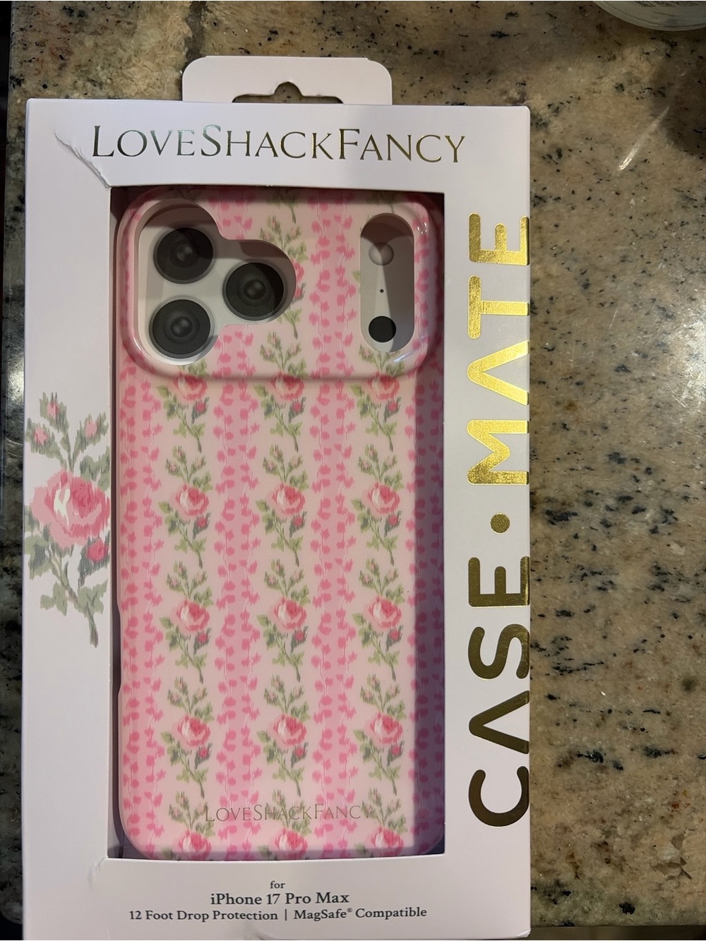 case-mate LoveShackFancy Pink Floral iPhone 17 Pro Max Case